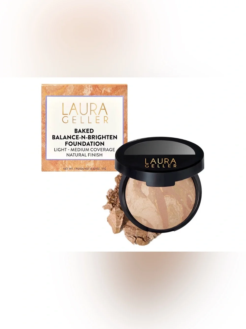 Laura Geller Baked Balance-N-Brighten Foundation Light 0.32 oz 9g NIB